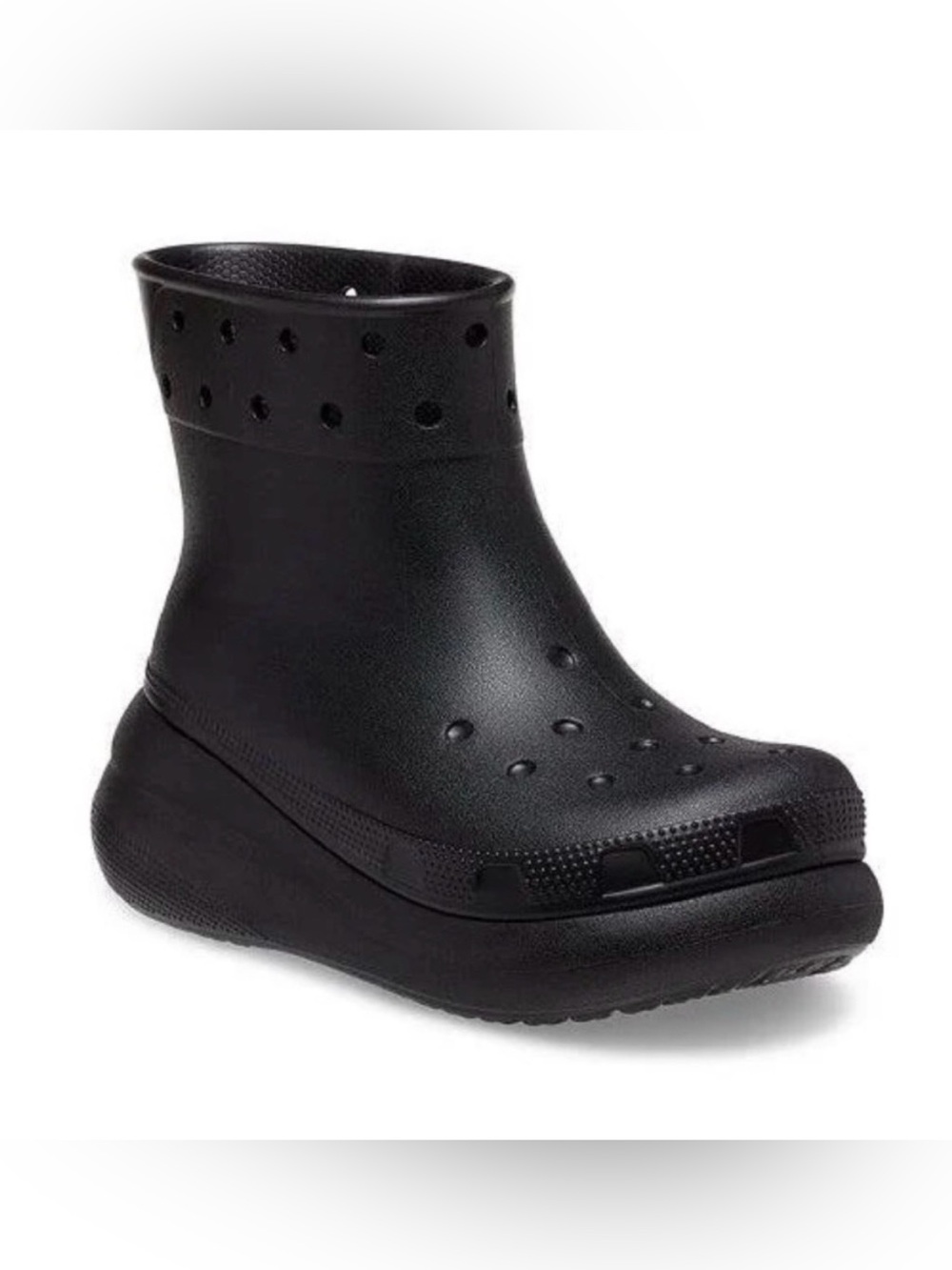 CROCS Women's Black Crush Platform Rain Boots – Waterproof